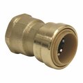 Mueller B & K Pipe Adapter, 3/4 in, Push-Fit x FPT, Brass, 200 psi Pressure 6630-204